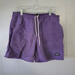 Only NY Swim Trunks Shorts Mens Medium Purple Mesh Lined Drawstring Streetwear
